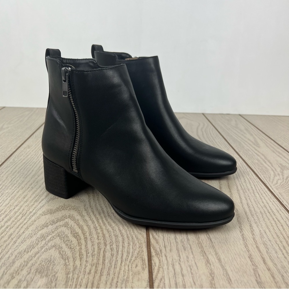 Soul Naturalizer Richy Zip Women's Ankle Boots 7.5W Black Faux Leather $120